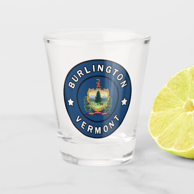 Burlington Vermont Shot Glass (Front)