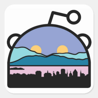 Burlington, VT Sub Reddit Logo Square Sticker