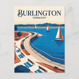 Burlington Waterfront Vermont Postcard
