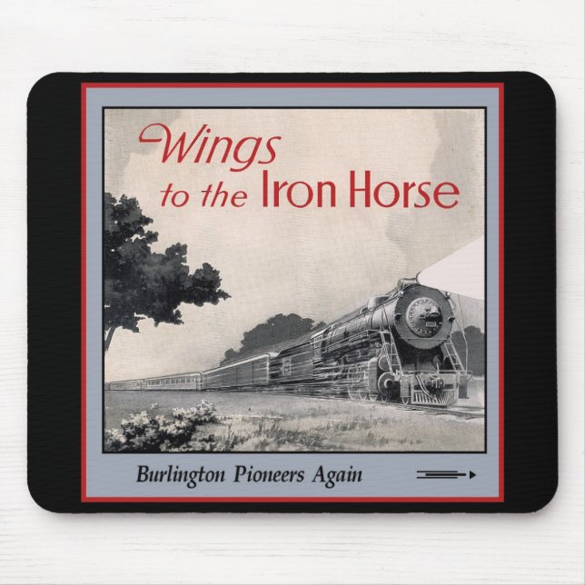 Burlington Zephyr Train Mouse Pad (Front)