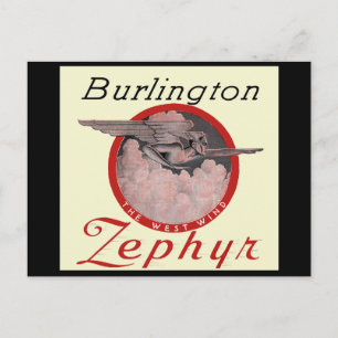 Burlington Zephyr Train Postcard