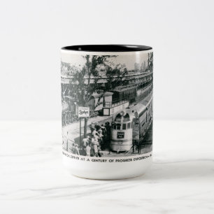 Burlington Zephyr Train Vintage Two-Tone Coffee Mug