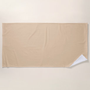 Burly Wood Solid Colour Beach Towel