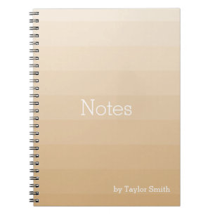 Burlywood Brown Tan Horizontal Shades Youthful Notebook