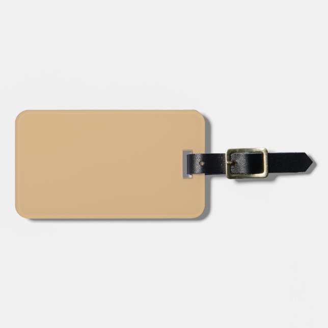 Burlywood (solid colour)  luggage tag (Front Horizontal)