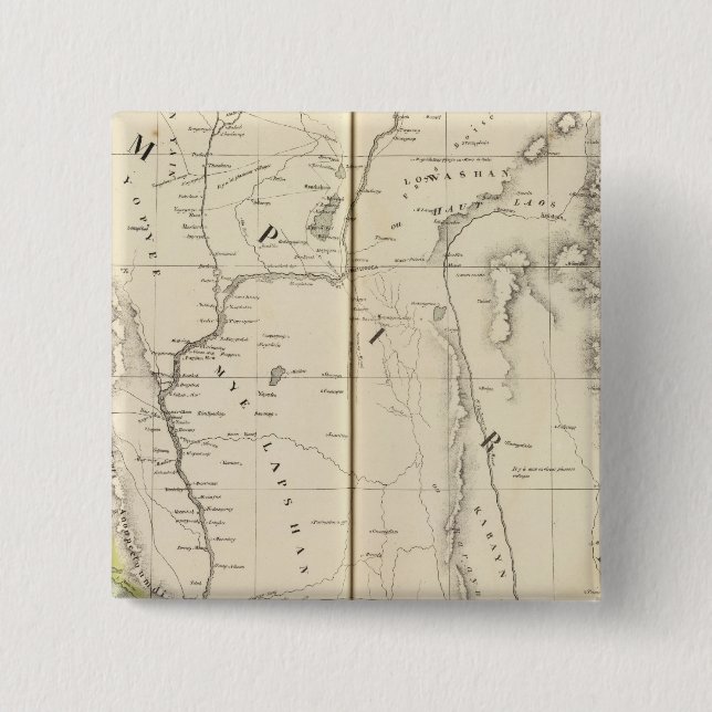 Burma, Asia 96 2 Inch Square Button (Front)