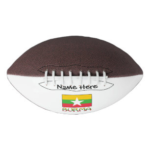 Burma Myanmar Burmese Flag Personalized Football