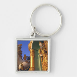 Burma (Myanmar), Rangoon (Yangon) Temple Keychain