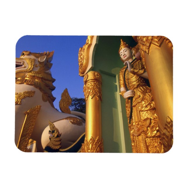 Burma (Myanmar), Rangoon (Yangon) Temple Magnet (Horizontal)