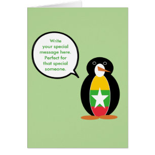 Burma Myanmar Talking Ms Penguin Personalized 