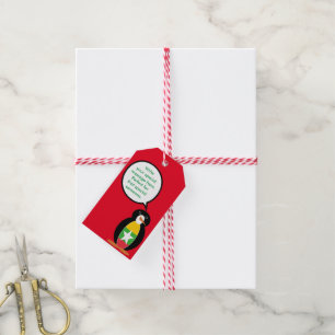 Burma Myanmar Talking Ms Penguin Personalized Gift Tags