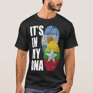 Burmese And Argentinian Mix DNA Flag Heritage T-Shirt