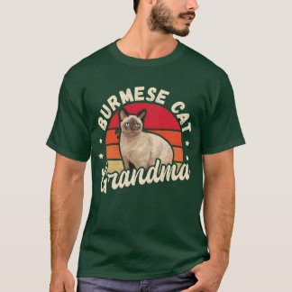 Burmese Cat Grandma Cats Owner funny T-Shirt