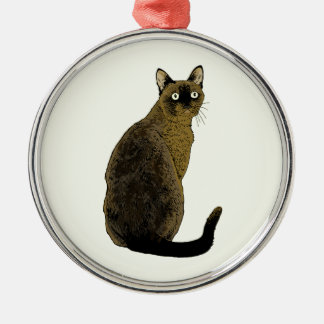 Burmese Cat Metal Ornament