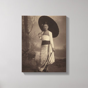 Burmese lady canvas print