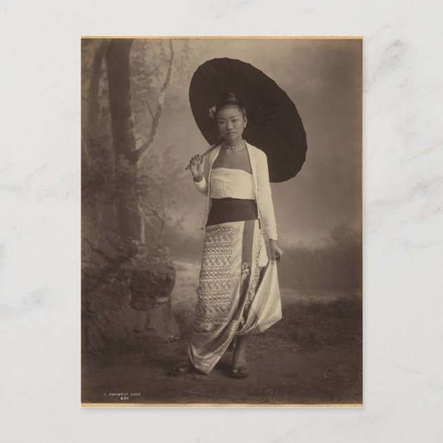 Burmese lady postcard (Front)