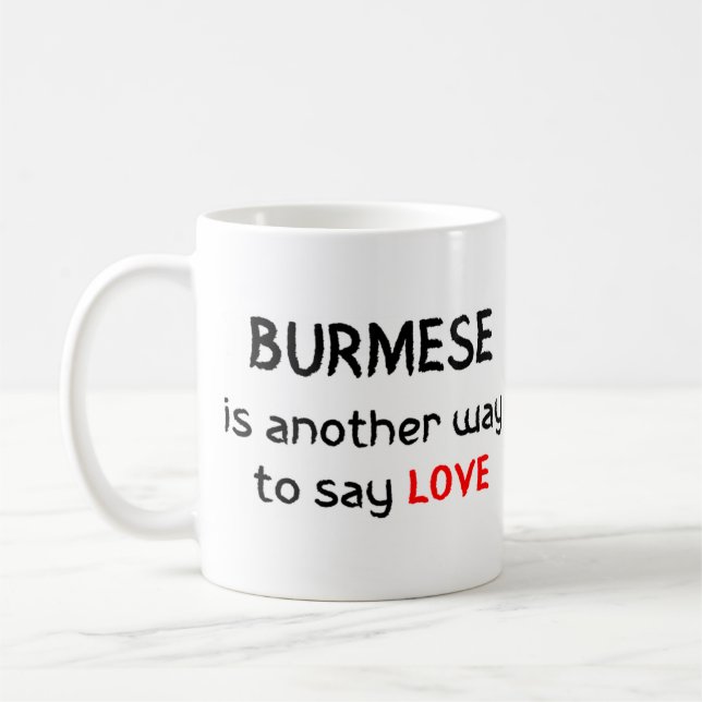 burmese love coffee mug (Left)