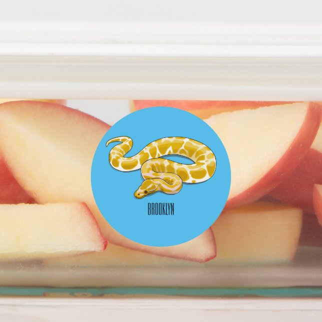 Burmese python snake cartoon illustration (Affixed)