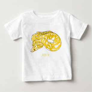 Burmese python snake cartoon illustration  baby T-Shirt