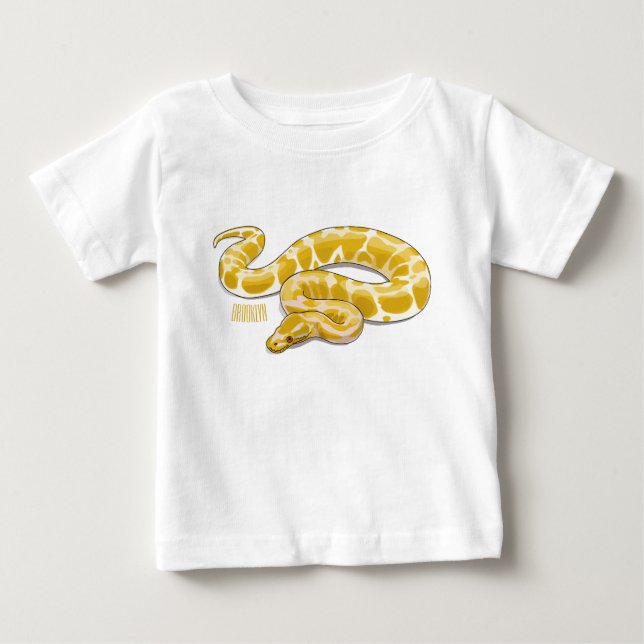 Burmese python snake cartoon illustration baby T-Shirt (Front)