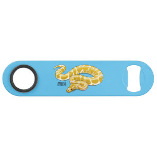 Burmese python snake cartoon illustration bar key