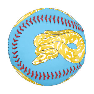 Burmese python snake cartoon illustration baseball