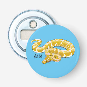 Burmese python snake cartoon illustration bottle opener
