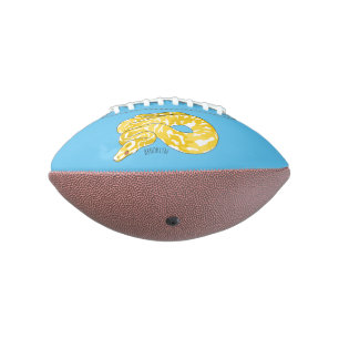 Burmese python snake cartoon illustration  football