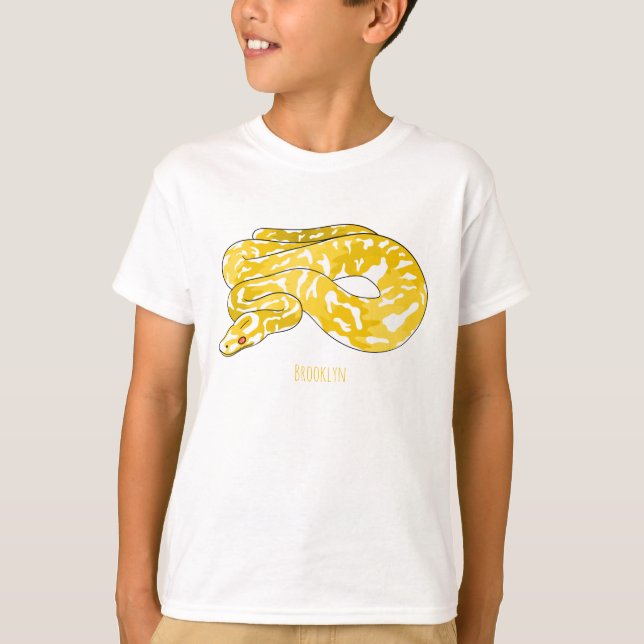 Burmese python snake cartoon illustration T-Shirt (Front)