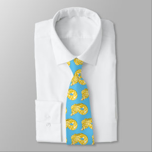 Burmese python snake cartoon illustration  tie