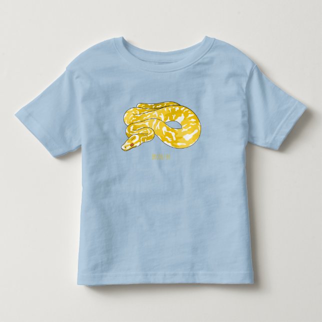 Burmese python snake cartoon illustration  toddler t-shirt (Front)