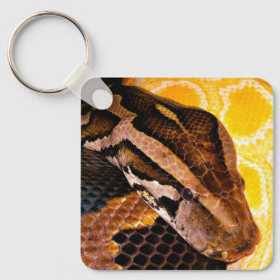 Burmese Python Snake Keychain