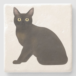 Burmese Sable Stone Coaster