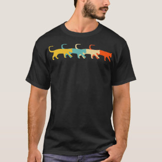 Burmese Vintage Retro Cat Kitty Feline Lover 60s 7 T-Shirt