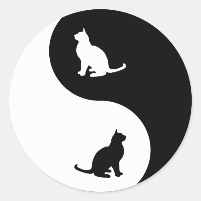 Burmese Yin Yang Classic Round Sticker (Front)