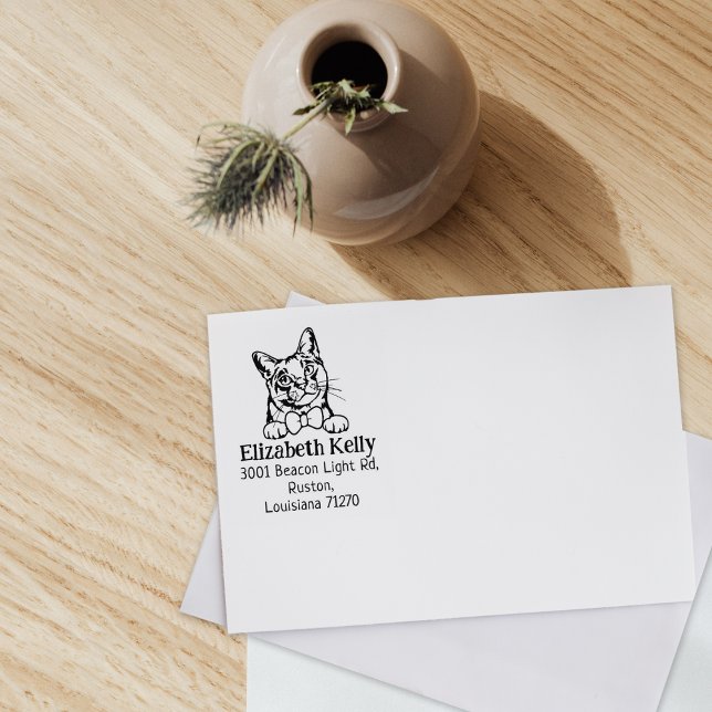 Burmilla Cat Return Address Pet  Rubber Stamp (Creator Uploaded)