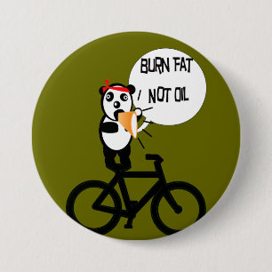 Burn Fat Not Oil 3 Inch Round Button