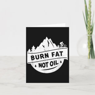 Burn Fat Not Oil Mountain Bike Mtb Environmental P Card