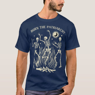 Burn The Patriarchy, Funny Feminist Halloween Prem T-Shirt