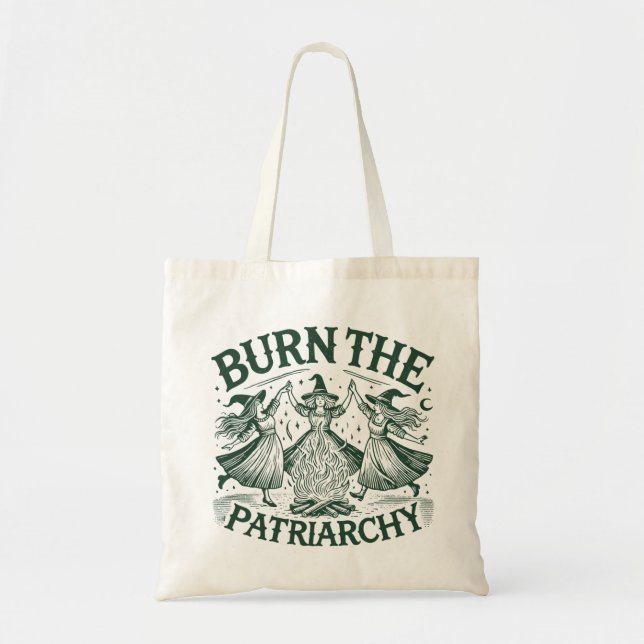 Burn the Patriarchy Witches  Tote Bag (Front)