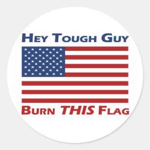 Burn THIS Flag (US) Classic Round Sticker