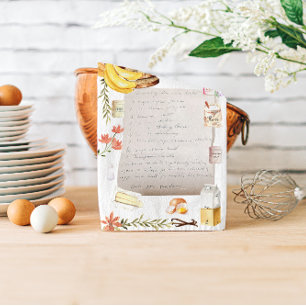 Burnaby Banana Bake Watercolor Recipe Heirloom Kitchen Towel