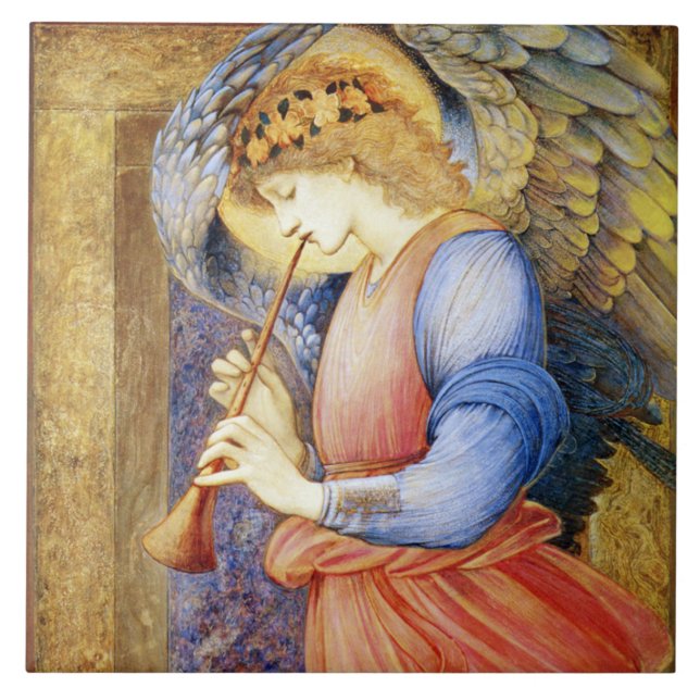 Burne-Jones Christmas  Angel Tile or Trivet (Front)