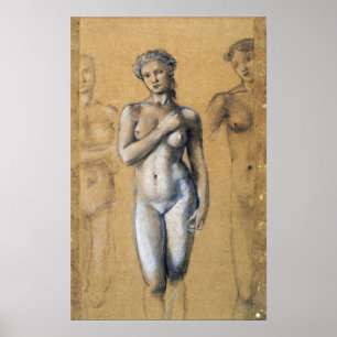 Burne-Jones - Female Three Studies Poster