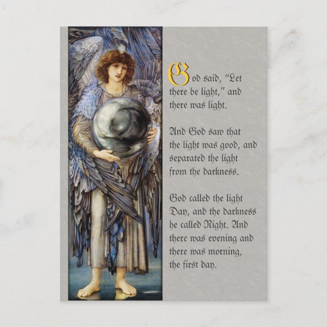 Burne-Jones First day of creation CC0468 Postcard (Front)