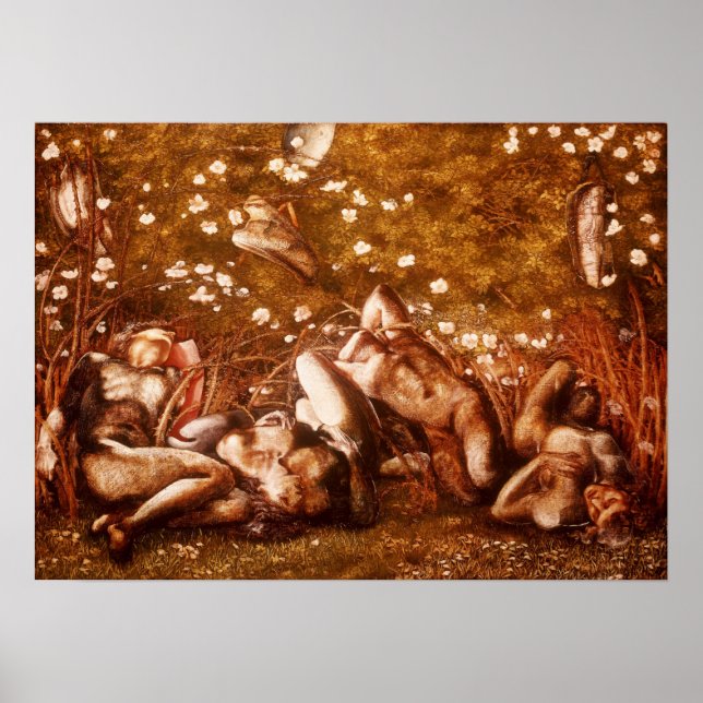 Burne-Jones - Study For 'The Sleeping Knights' Poster (Front)