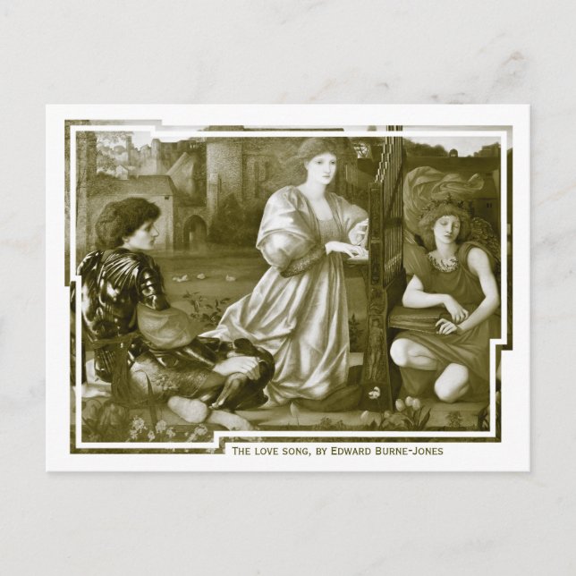 Burne-Jones The love song CC0791 Pre-Raphaelite Postcard (Front)