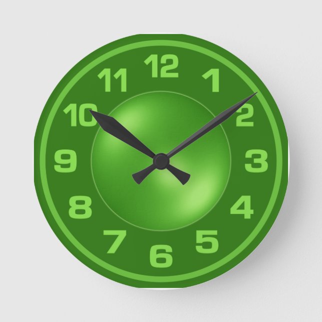 Burned Green wall clock (Front)