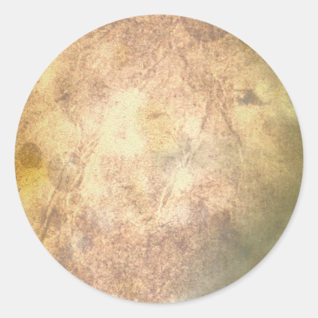 Burned Parchment Classic Round Sticker (Front)