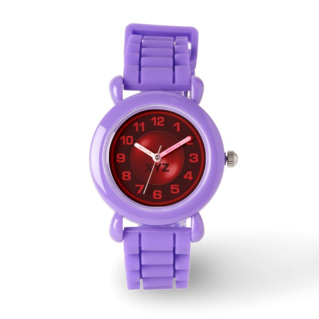 Burned Red Custom Initials watches (Front)